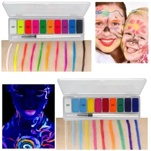 Professional Water-Based Face Paint Body Paint for Kids Adults Neon Halloween Face Painting