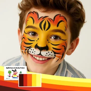 Professional Water-Based Kids Face Painting Cake Washable Split Rainbow Color Body Paint