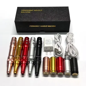Professional Wireless PMU Tattoo Machine Rotary Permanent Makeup Pen with Batteries OEM Custom Logo