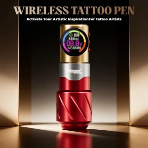 Professional Wireless Tattoo Gun with Adjustable Stroke Length Low Noise Motor for Artists and Shops
