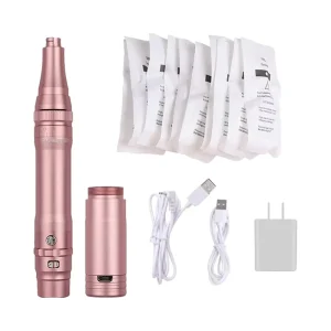 Professional Wireless Tattoo Machine Kit 10pcs Needles Microblading Supply for Eyebrow Lip Eyeliner Permanent Makeup