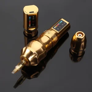 Professional Wireless Tattoo Machine Kit Coreless Motor 2400mAh Lithium Battery Rotary Tattoo Pen