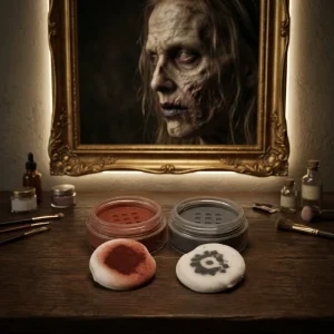 Professional Zombie Walk Stage Makeup Horror Movie SFX Face Paint Sealer Sweat Proof Ultra Fine Mattifying Finishing Powder