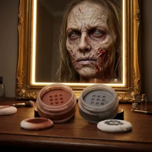 Professional Zombie Walk Stage Makeup Horror Movie SFX Sealer Sweat Proof Ultra Fine Mattifying Facial Finishing Powder