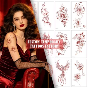 Provide Non Reflective Matte Tattoo Stickers Body Art Tattoo Transfer Printing OEM Customized Design Services