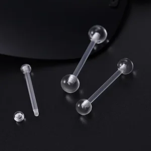 Punk Fashion Piercing Double Headed Bead Eyebrow Nail Body Jewelry Multi Size for Parties Daily Wear