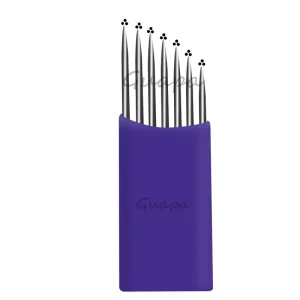 Purple 3 Rows Microblading Needles 21Pins 7 Bunch 3 Round Shader Magnum Eyebrow Tattoo Needles Ombre Brows Blade