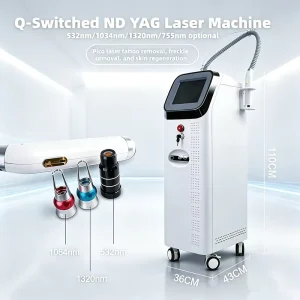 Q Switched ND YAG Laser Equipment for Tattoo Removal Pigment Treatment Beauty Salon