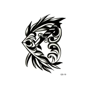 QS 02 Model Number Smart Sticker Waterproof Temporary Tattoo Sticker for Men Body Non toxic Eco friendly Water Transfer Paper