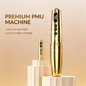 QUELLE Electric Digital Wireless PMU Pen Dual Battery Adjustable Stroke Lightweight OEM Custom for Eyebrow Lip Eyeliner Tattoo