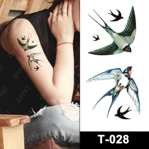 Qianyu Minin Size Body Sexy Temporary Small Tattoo Sticker for Fingers Hands Face Neck