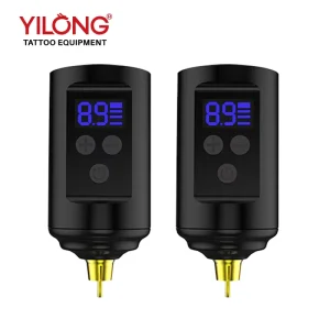 RCA & DC Plastic Battery Wireless Tattoo Power Supply Digital Permanent Makeup Accessory with Charging Capabilities