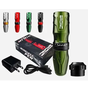 RCA Wireless Tattoo Adjustable Stroke 2.5mm to 4.3mm Tattoo Machine Short Pen Rotary Tattoo Gun for Body Art