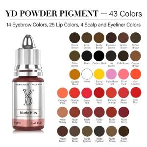 REACH Certified Permanent Makeup Pigment Long Lasting Lip Color Ink for Professional PMU Artists