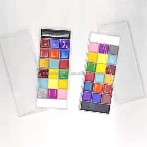 Rainbow 20 Colors Temporary Face and Body Paint Palette for Festivals and Children