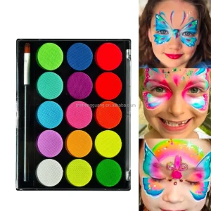 Rainbow Art Body Painting Supplies Facepaint Set Professional for Kid Children Painting Kit Body and Face Paint Palette