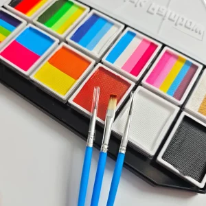 Rainbow Bar Color Palette Notebook Tool Set Face Body Painting Halloween Makeup Festivals Natural Plant