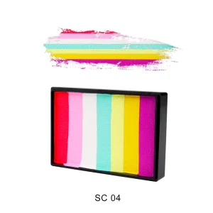 Rainbow Brush Face Body Paint Palette Water based Non Toxic Professional 50g Customizable Logo for