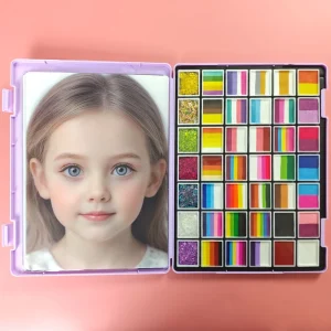 Rainbow Eco-Friendly Non-Toxic Body & Face Paint Kits with Custom Colors and Mixing Tools for Festivals Parties & Children