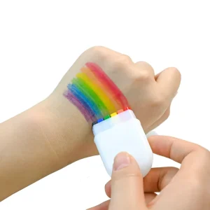 Rainbow Face Paint Crayons, Stick-On Body Paint Makeup, Custom Color for Festivals, LGBTQ Pride Parades, Sports, and Parties
