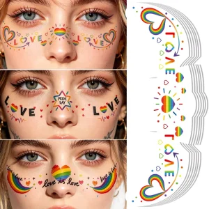 Rainbow Freckles Temporary Tattoo Stickers Waterproof Makeup Face Stickers