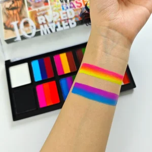 Rainbow Natural Plant Skin Harmless Party Face Paint Kit Face & Body Painting Palette for Kids & Adults