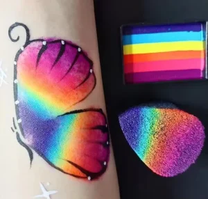 Rainbow Split Body Painting Sponge for Kids Face Paint Kit