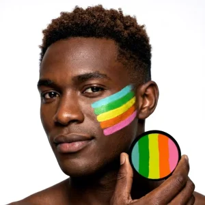 Rainbow Split Cake Face Paint Natural Plant 20g Water Activated UV Neon Eyeliner Body Art Halloween Cosplay Festival Non Toxic