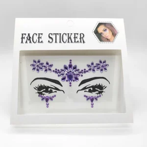 Rainbow Tears Face Stickers with Rhinestone Tattoo Jewels Glitter Bindi Crystals for Festivals and Parties