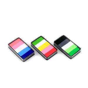 Rainbow Water Activated Professional Face and Body Paint Kit with Stencils for Body Painting Supplies