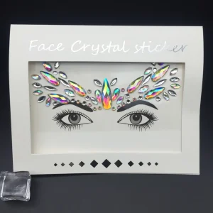 Rave Adhesive Crystal Face Gems Stick on Temporary Tattoo Rhinestone Face Body Jewels Stickers
