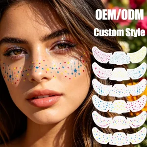 Ready to Ship Cute Heart Star Face Tattoos for Kids Cartoon Character Makeup Stickers Non-Toxic Safe Party Supplies Variety Pack