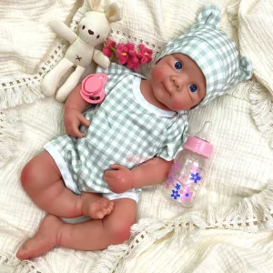 Real Holding Feeling Reborn Infant Doll Full Silicone Filled Weight Body Lifelike Newborn Art Collection Doll