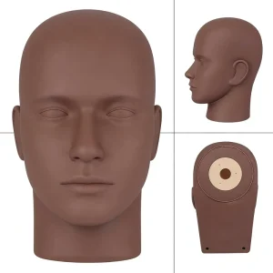 Realistic 3D Mannequin Head Face Skin for Permanent Makeup, Microblading Eyebrow Lip Tattoo Practice Training Head Accessories