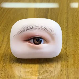 Realistic 3D Silicone Eye Skin Eyebrow Practice Model Skin Nano Hair Stroke Training Accessory for Permanent Makeup