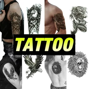 Realistic Half Arm Temporary Tattoos Custom Water Transfer Tattoo Stickers for Body Art