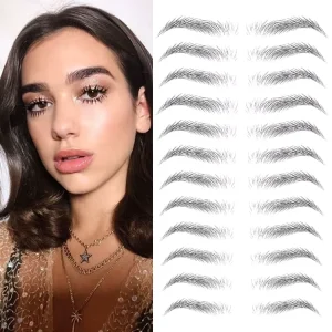 Realistic Natural Fake 3D 4D 6D Imitation Temporary Women Face Body Makeup Black Brown Eyebrow Tattoo Stickers