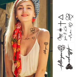 Realistic Plant Based Ink Tattoo Stickers Waterproof Long Lasting Semi Permanent Freckle Stickers Temporary Paper Material