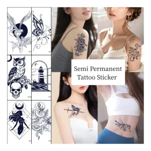 Realistic Snake Flower Temporary Tattoo Stickers Waterproof for Women Men Long Lasting 2 Weeks Semi Permanent Tattoos