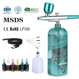 Rechargeable Cordless Airbrush Compressor ABS Cake Decorating Tools Set for Baking and Pastry Arts