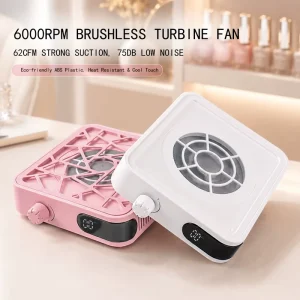 Rechargeable Portable Nail Dust Collector Vacuum Cleaner Strong Suction Compact Storage Salon Supplies Manicure Machine ABS 16W