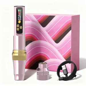Rechargeable Tattoo Pen Machine Lightweight Pink Permanent MakeUp Wireless Tattoo Machine Pen