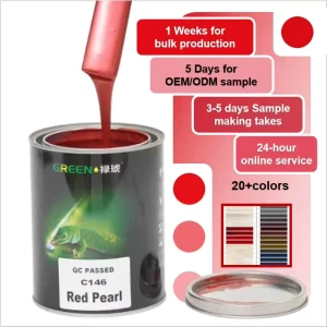 Red Pearl Car Paint C146 High Gloss UV Resistant Scratch-Proof Body Refinish Environment-Friendly