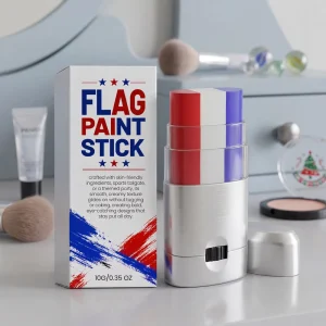 Red White Blue Face Paint Stick 10g Custom Logo Festival Party Makeup Crayon for Sports Events Stage Performance Private Label
