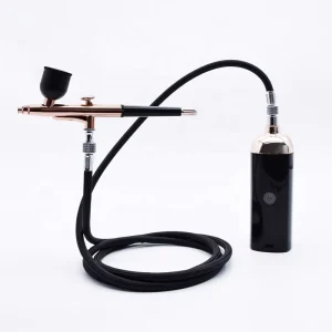 Replaceable Rechargeable Battery Cordless Copper Airbrush Compressor Kit Portable 35psi for Multipurpose Spray Paint