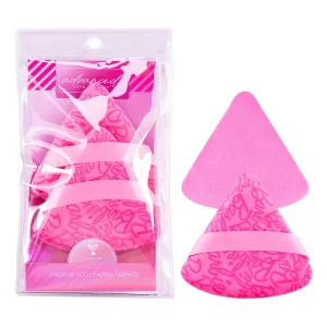 Reusable Face Powder Puff Velour Triangle Soft Wet and Dry Cosmetics Puff for Makeup Applicator