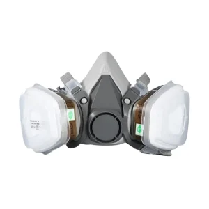 Reusable Half Face Respirator Mask With Dual Filters for Painting Woodworking Chemical Protection Safety Gear PPE Kit