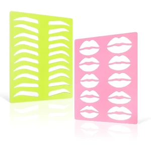 Reusable Lip Eye Brow Mapping Stencil for PMU Accessories Eyebrow Shaping Template for Permanent Makeup Training Tool