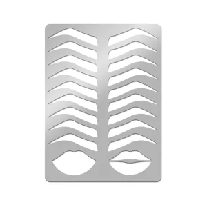 Reusable Metal Practice Stencil Eyebrow & Lips Template Shape Permanent Makeup Accessories