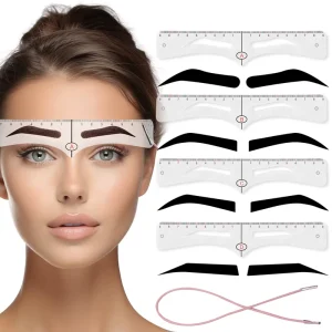 Reusable Microblading Eyebrow Ruler Shaping Stencil Kits Precision Brow Ruler Template for Eyebrow Style Guide Shaping Tools